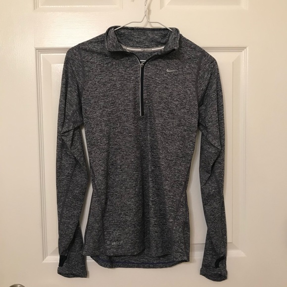 Nike Running Dri Fit Blue Heather Quarterzip Jacket - Picture 4 of 7